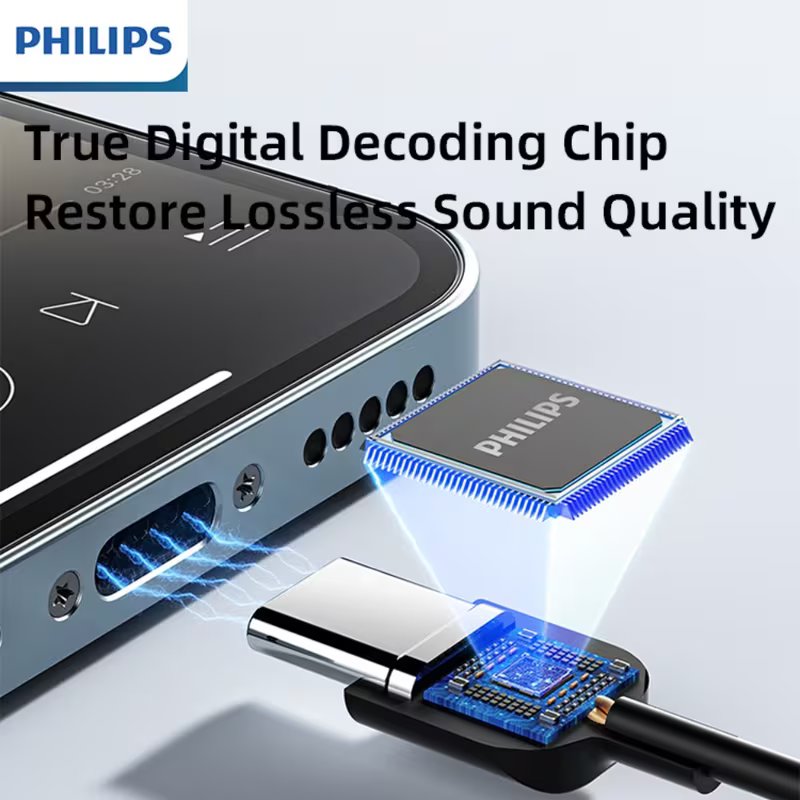 PHILIPS Type C Noise Cancelling Wired Earphones with Mic