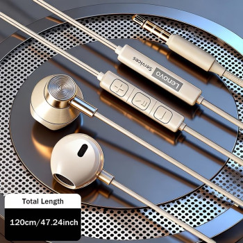 Lenovo Y108 Wired Earbuds with Noise Cancelling and Microphone