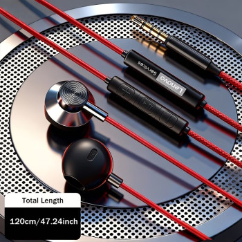 Lenovo Y108 Wired Earbuds with Noise Cancelling and Microphone